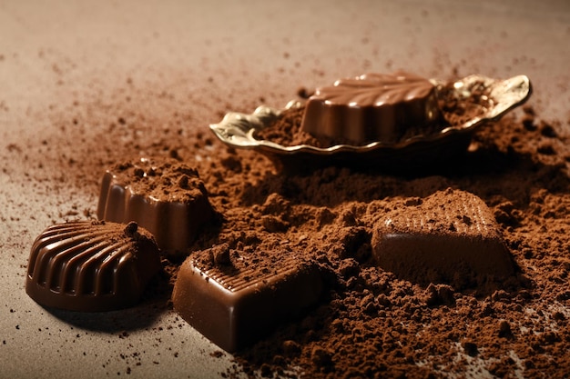 Close-up van chocoladetaart