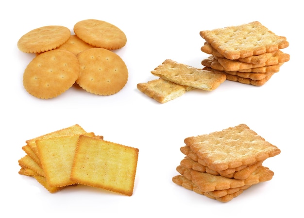Close-up van cookies tegen een witte achtergrond