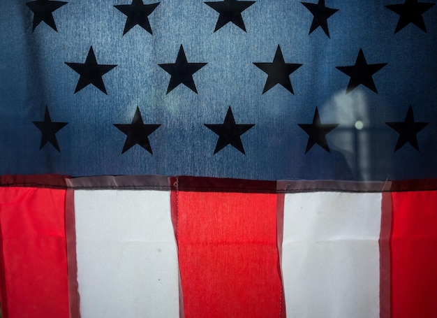 Close-up van de Amerikaanse vlag