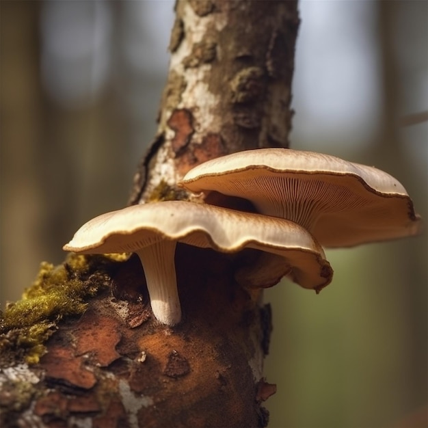 Close-up van de berk Polypore Fomitopsis