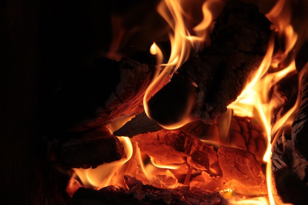 Close-up van de brand