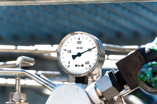 Close-up van de drukmeter