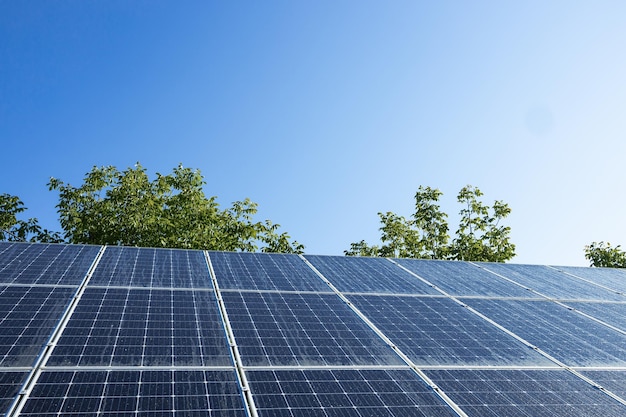 Close-up van de fotovoltaïsche module van het zonne-energiepaneel