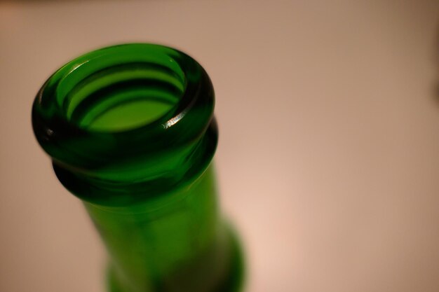 Close-up van de groene fles