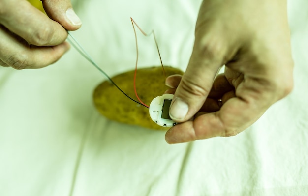 Foto close-up van de handhoudende ring