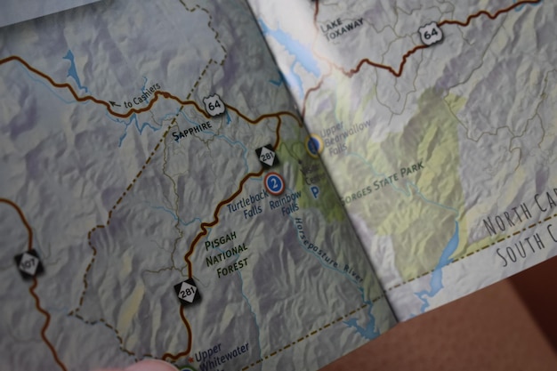 Foto close-up van de kaart