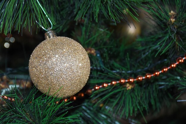 Foto close-up van de kerstboom