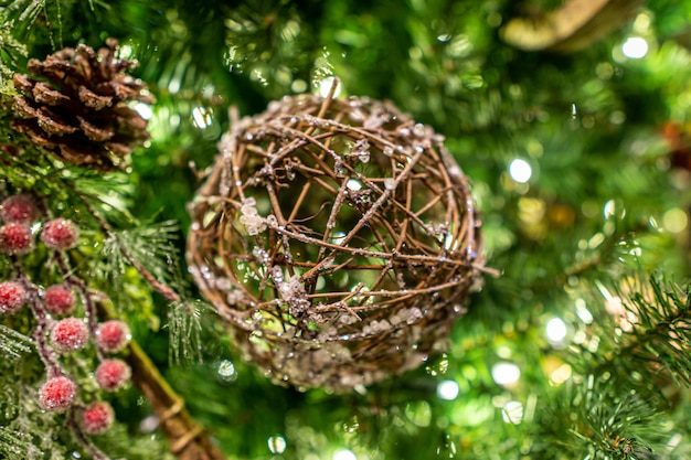 Foto close-up van de kerstboom