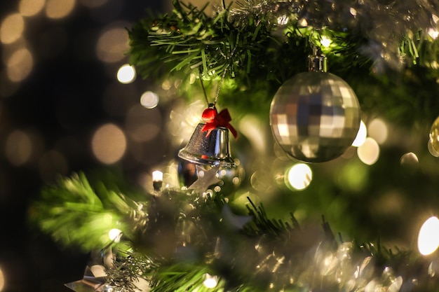 Foto close-up van de kerstboom