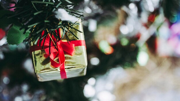 Foto close-up van de kerstboom