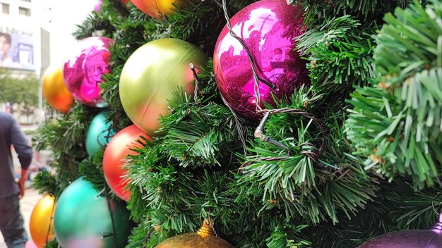 Foto close-up van de kerstboom