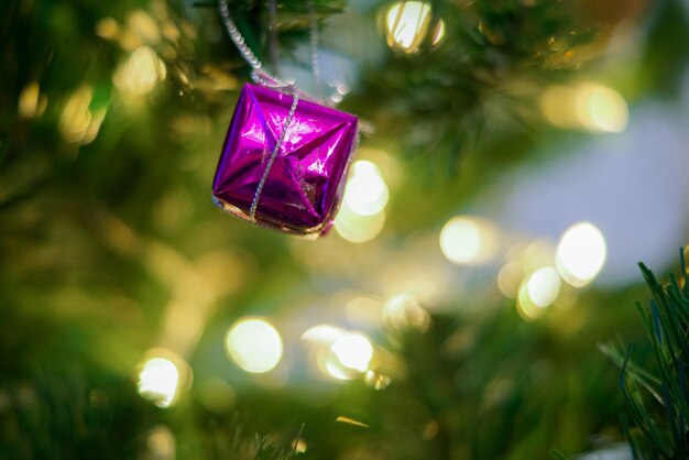 Foto close-up van de kerstboom