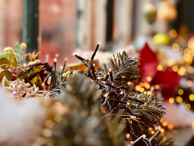 Foto close-up van de kerstboom