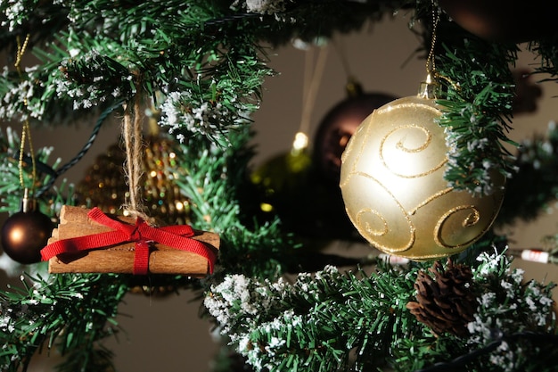 Close-up van de kerstversiering