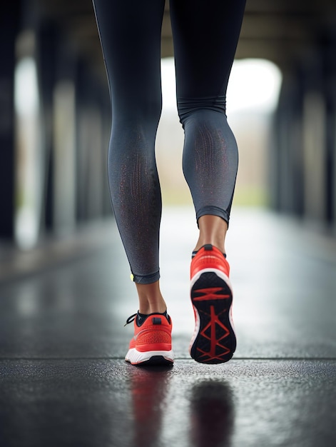 Close-up van de lange beenkappen van de sportieve vrouw. Geklede benen