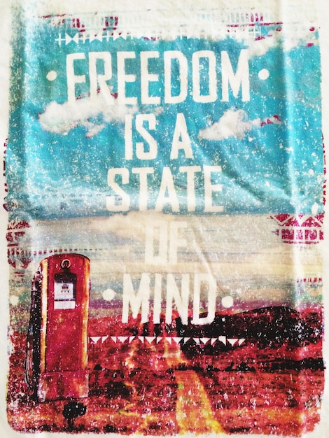 Close-up van de poster met tekst