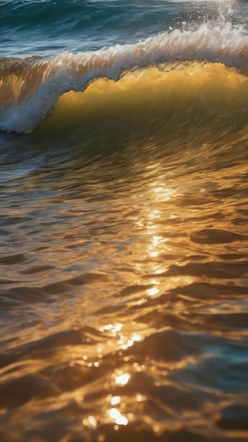 Close-up van de prachtige textuur van het water in de zee