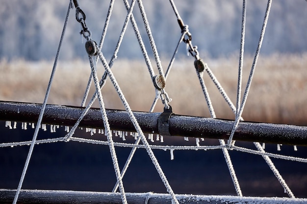 Foto close-up van de rigging