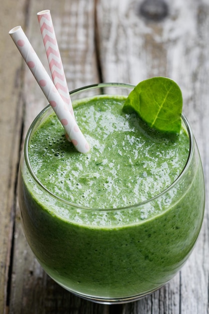 Close-up van de smoothie