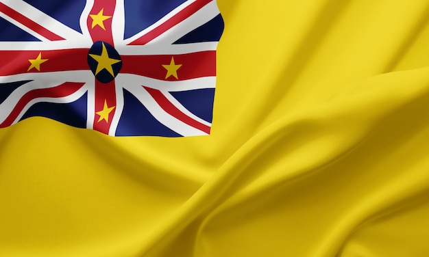 Foto close-up van de vlag van niue