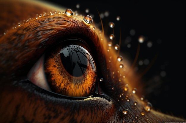 Close-up van dog39s eye generatieve AI