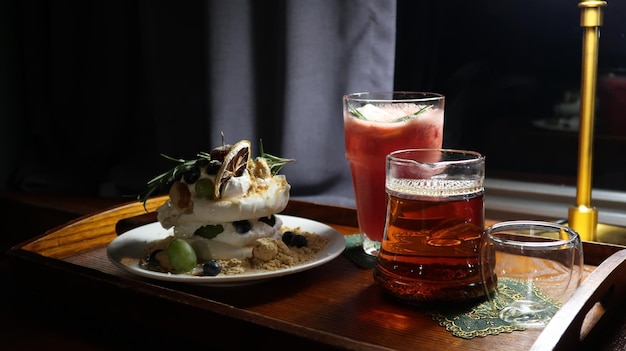 Close-up van drank op tafel