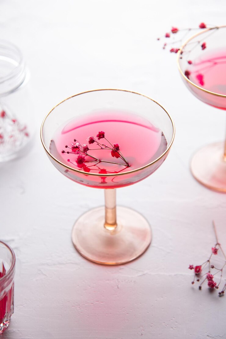 Foto close-up van drank op tafel