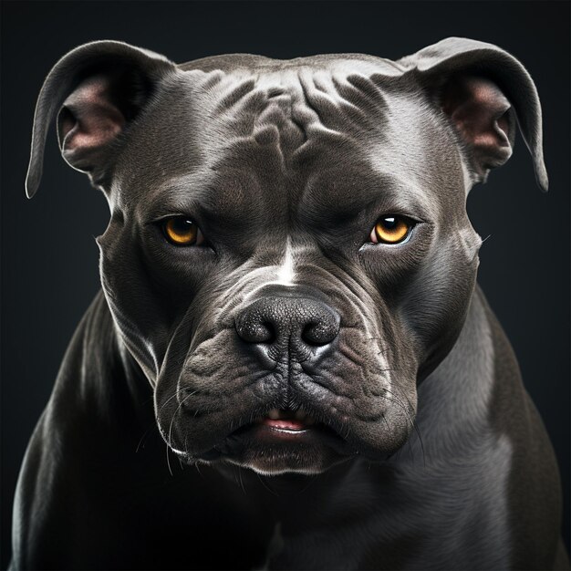 Foto close-up van een american staffordshire terrier gegenereerd door ai