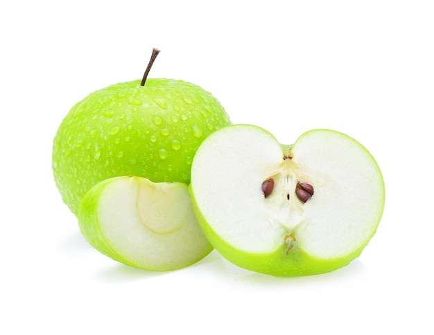 Close-up van een appel tegen een witte achtergrond