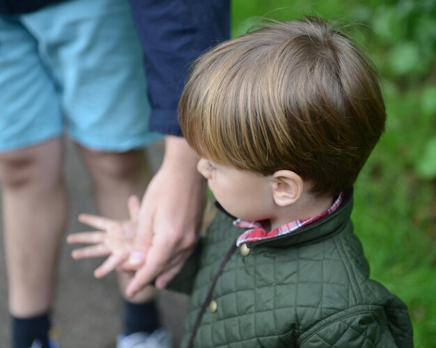 Foto close-up van een baby meisje