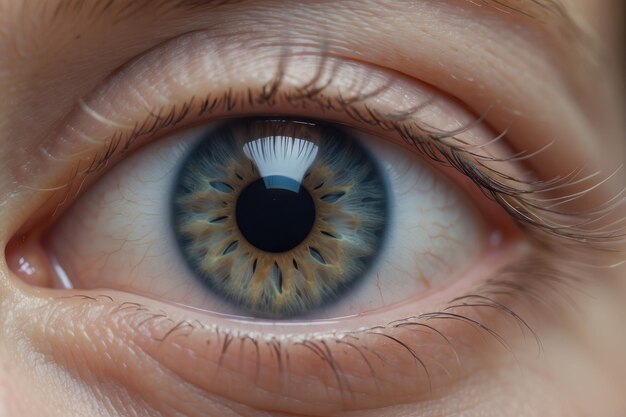 Foto close-up van een baby's oog