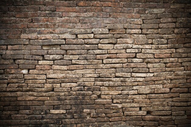 Foto close-up van een bakstenen muur