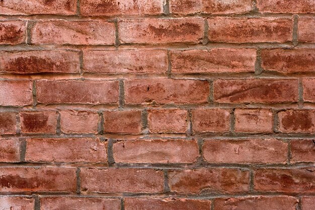 Foto close-up van een bakstenen muur