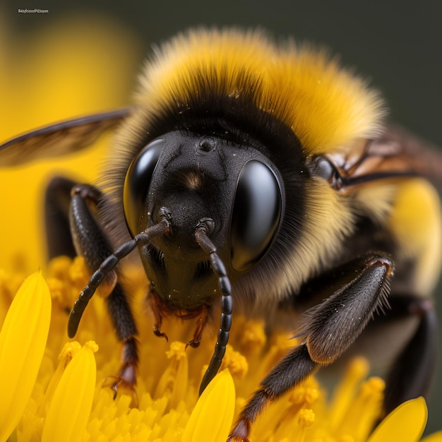 Close-up van een bij