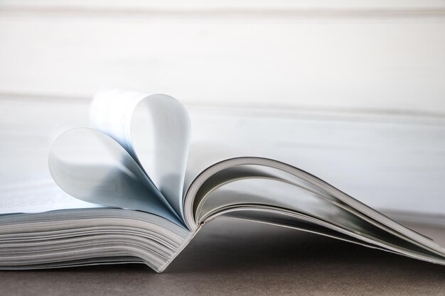 Foto close-up van een boek op tafel