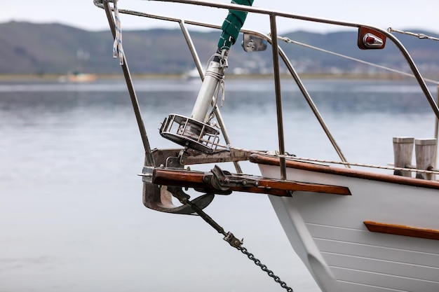 Close-up van een boot op zee