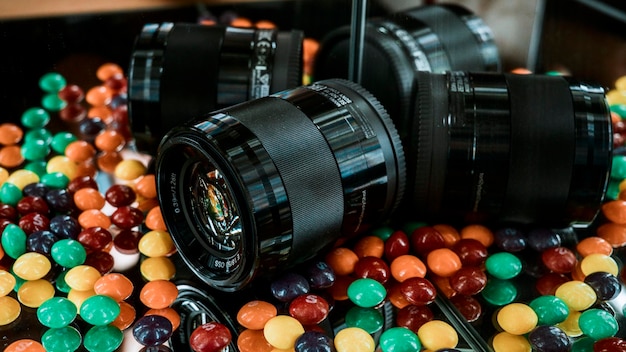 Foto close-up van een camera te koop