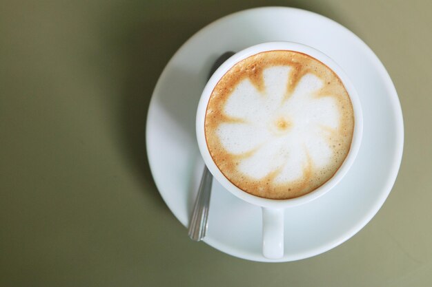 Foto close-up van een cappuccino