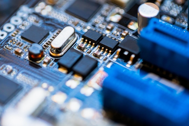Close-up van een computerchip