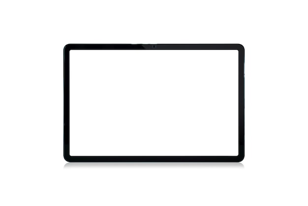 Close-up van een digitale tablet tegen een witte achtergrond