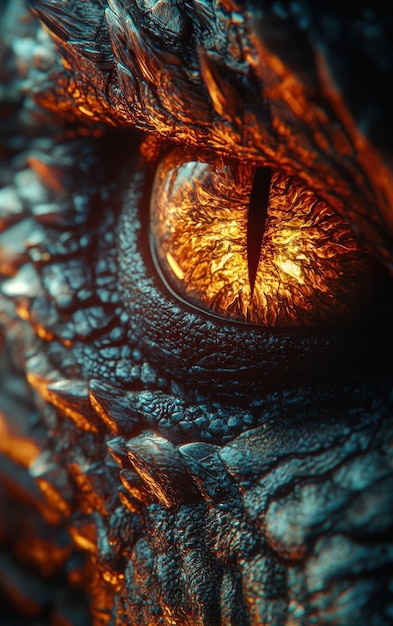 Close-up van een drakenoog