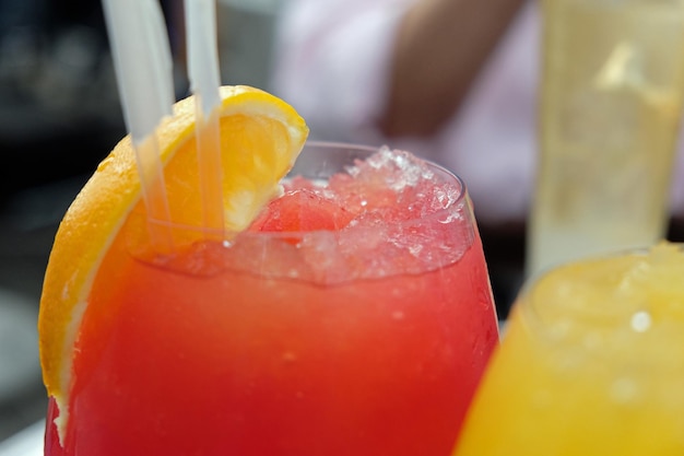 Close-up van een drankje in een glas