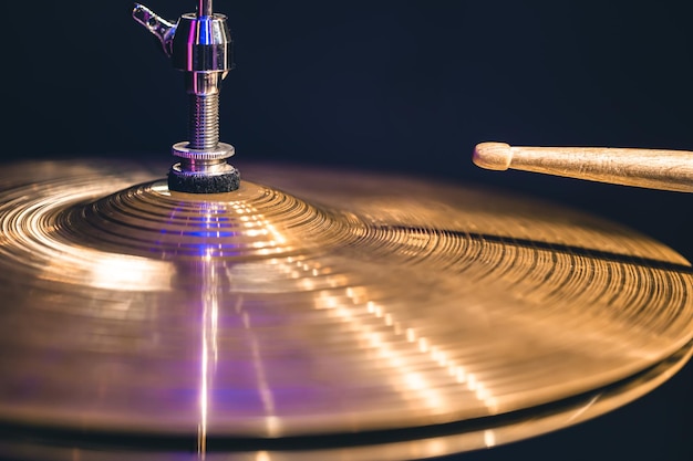 Close-up van een drumbekkengedeelte van een drumkit kopieerruimte