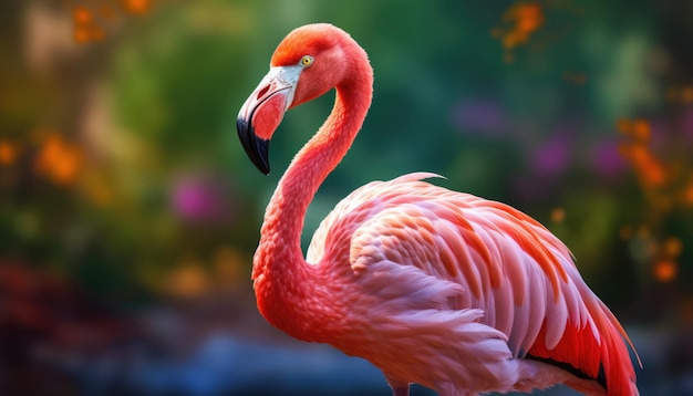 close-up van een flamingo