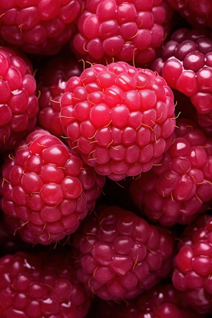 Close-up van een gegenereerde Raspberry AI