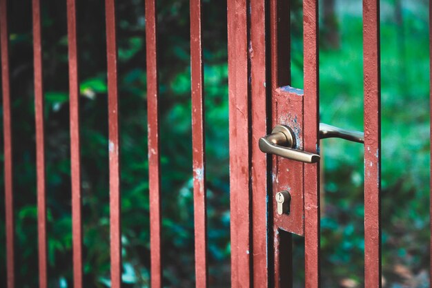 Foto close-up van een gesloten poort