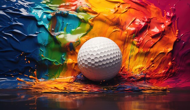 Foto close-up van een golfbal