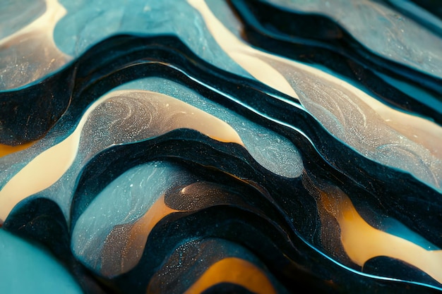 Close-up van een golvend oppervlak generatieve ai