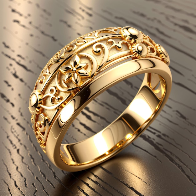 Close-up van een gouden ring