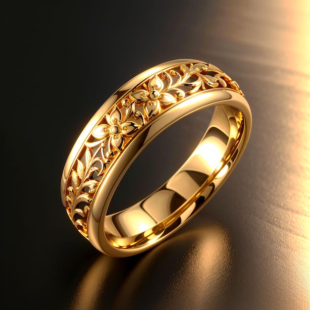 Close-up van een gouden ring